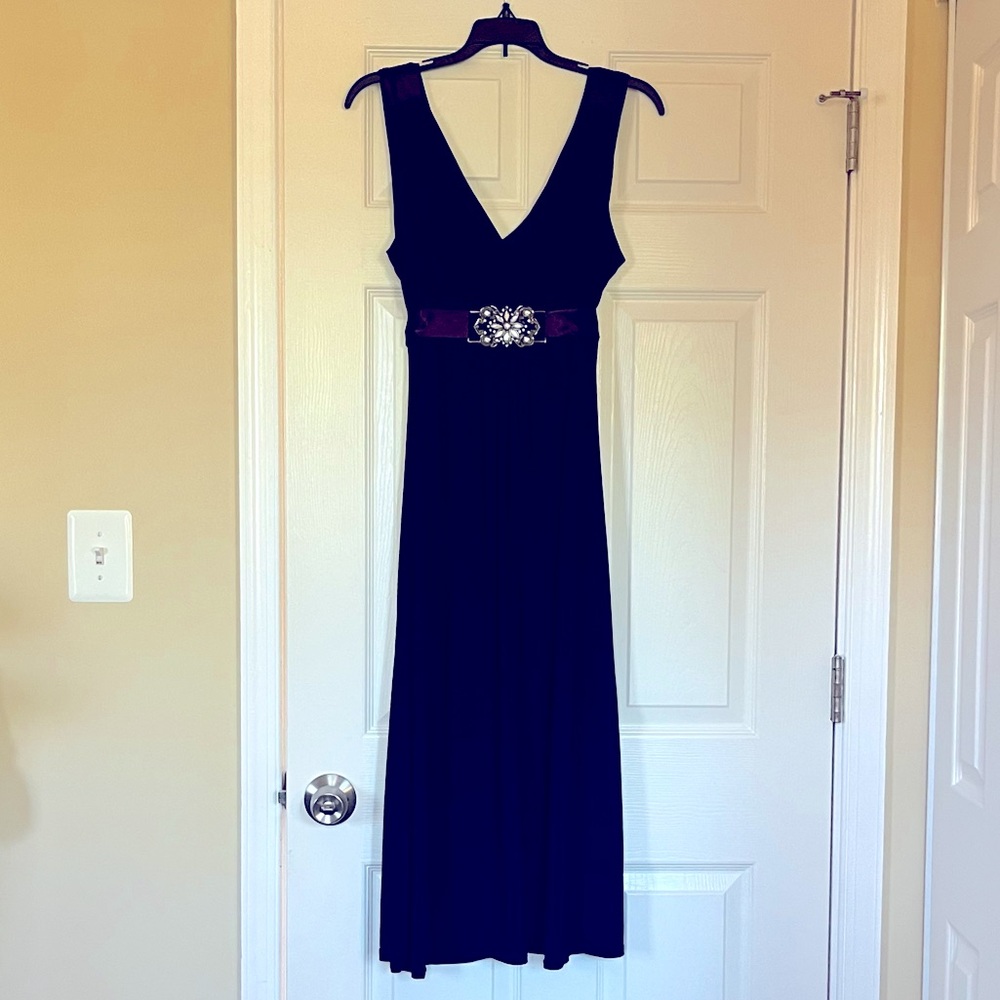 Purple Dress with Center Embellishment